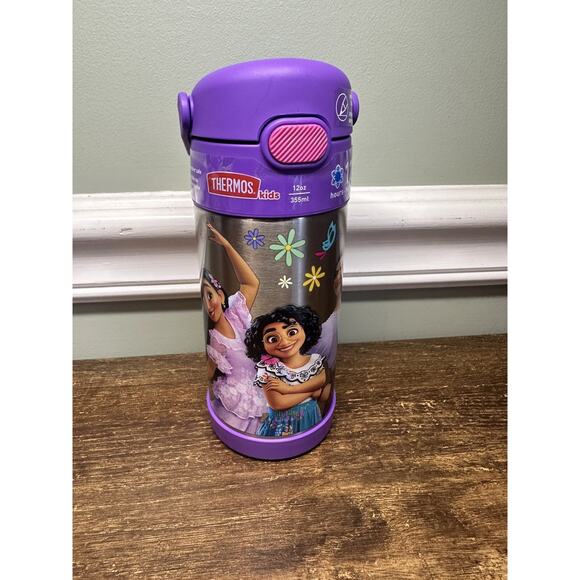 FUNTAINER Water Bottle with Straw - 12 Ounce, Encanto - Kids Stainless Steel Vac - Picture 1 of 4